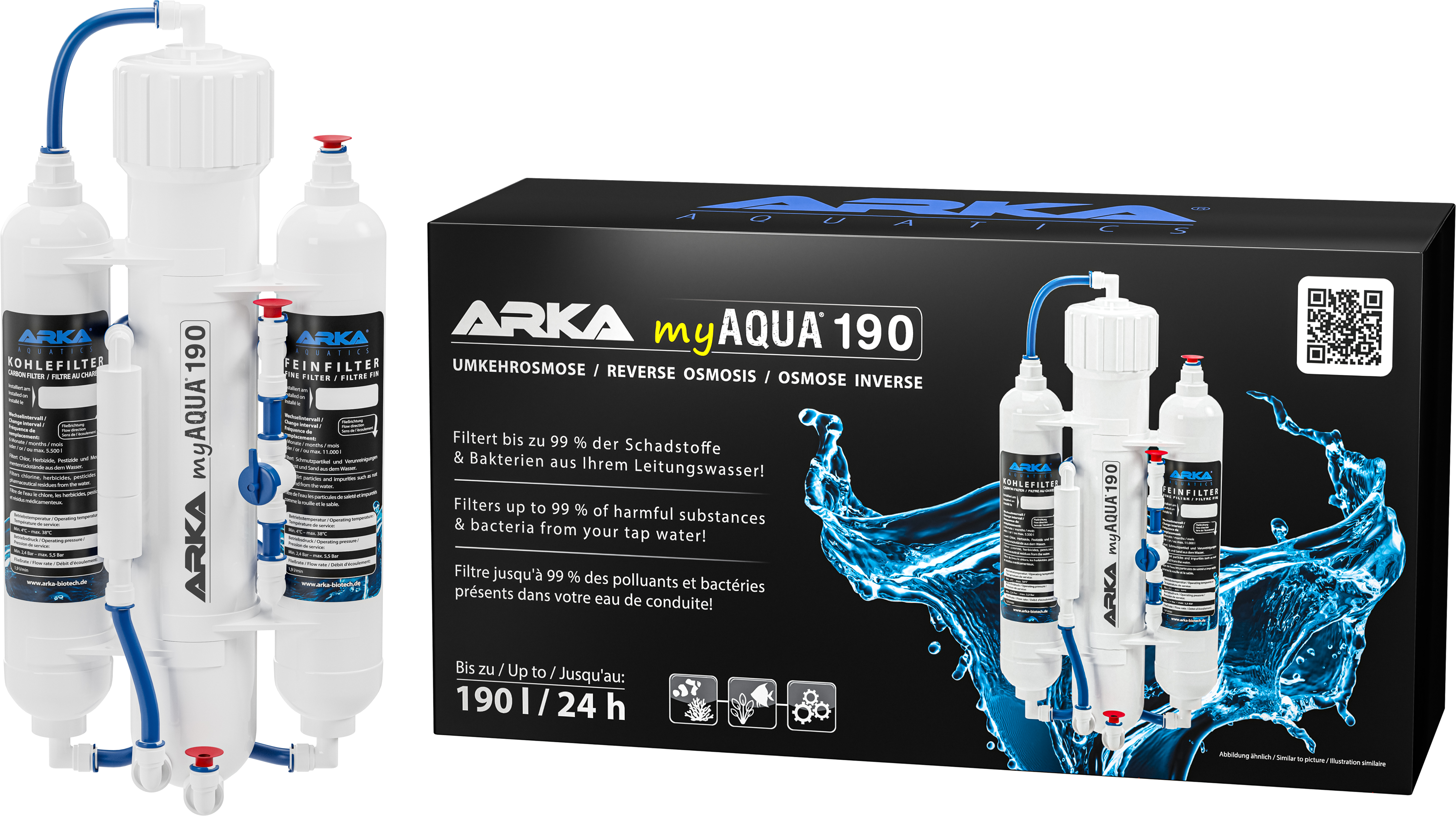 ARKA® myAqua190 - Umkehrosmoseanlage, bis zu 190 L / Tag 
