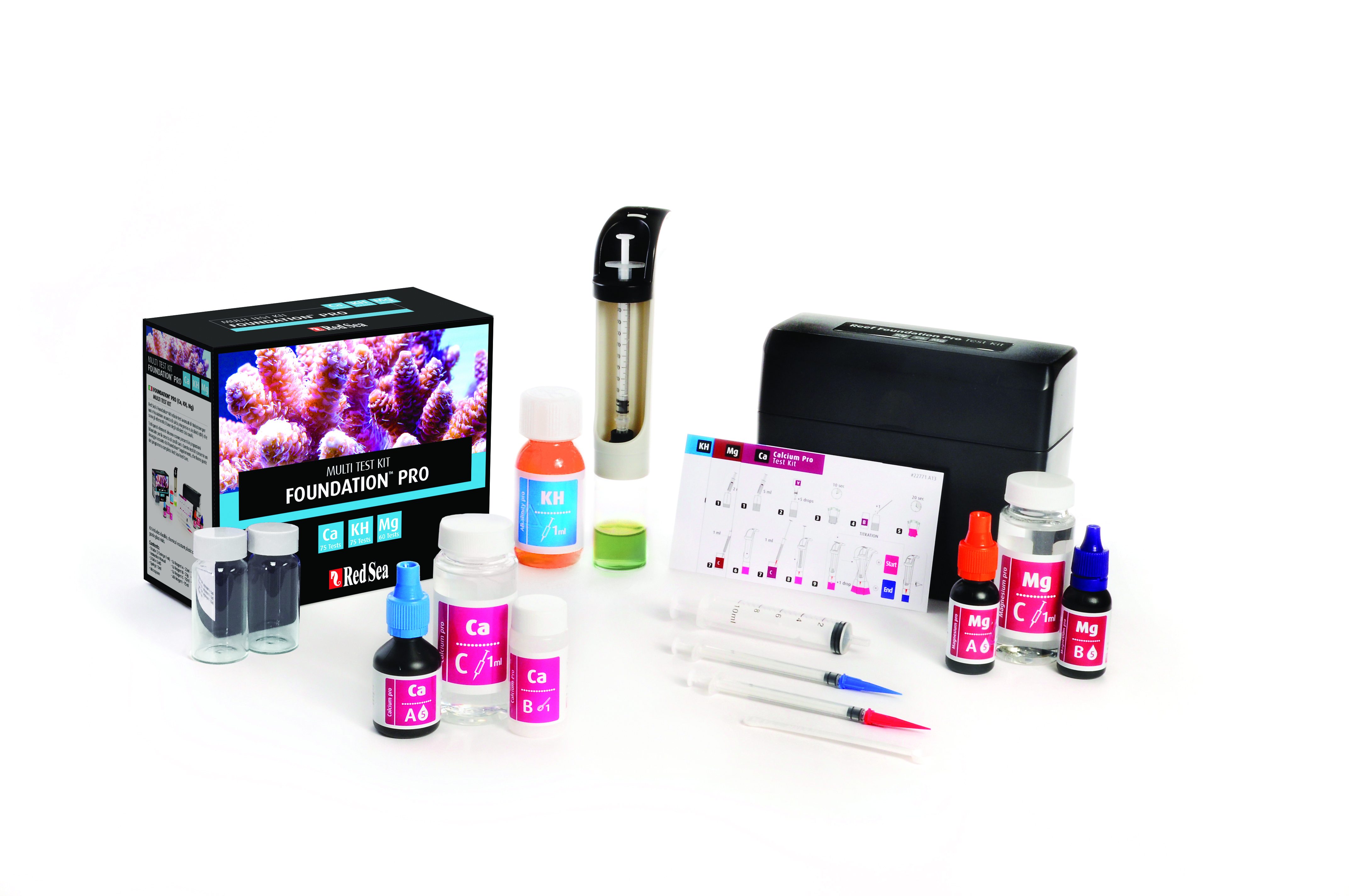 Red Sea Reef Foundation Pro Wassertest TestSet (Ca/Alk/Mg)