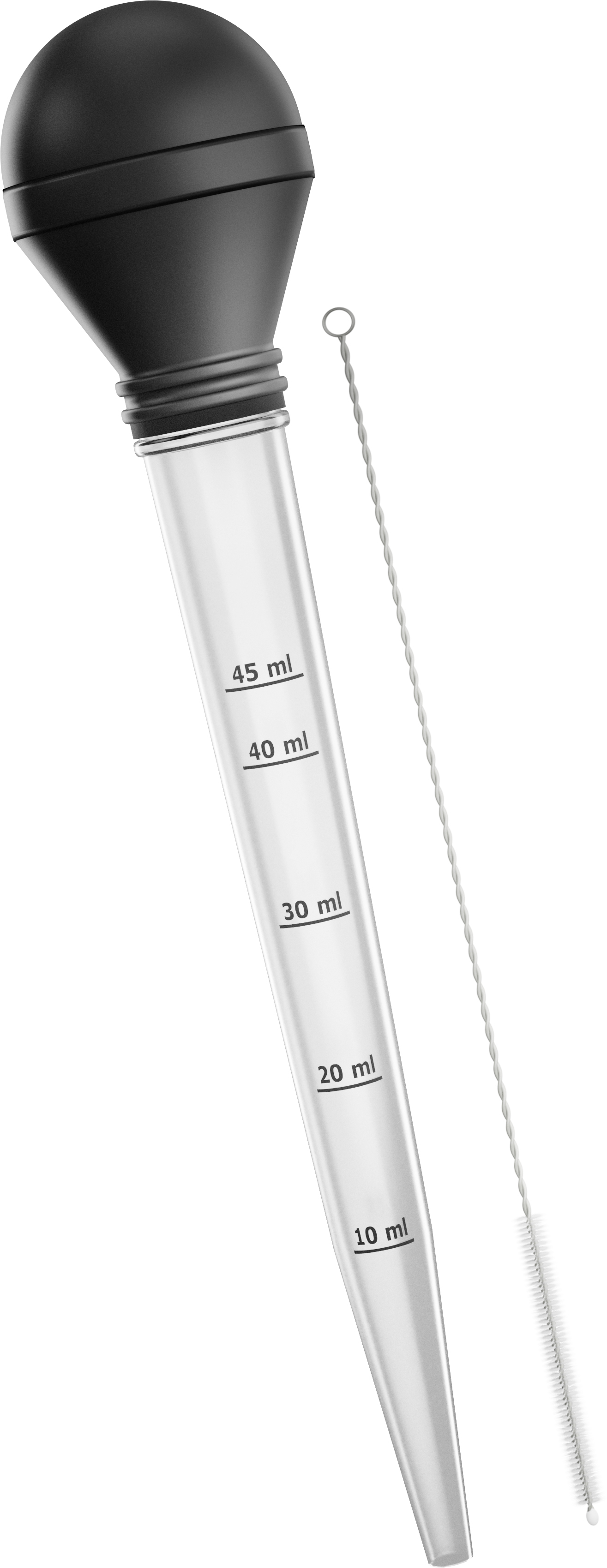 ARKA Multifunktions-Pipette m. Reinigunsbürste - Füllvolumen 50 ml - 30 cm
